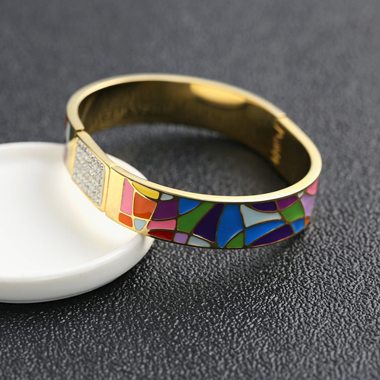 Trendy Gold-Plated Stainless Steel Bracelet
