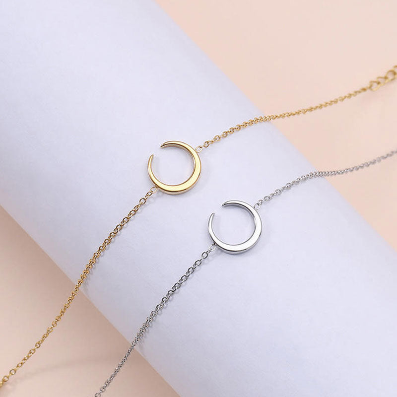 High Quality New Design Custom Stainless Steel Moon Charm Women Bracelet