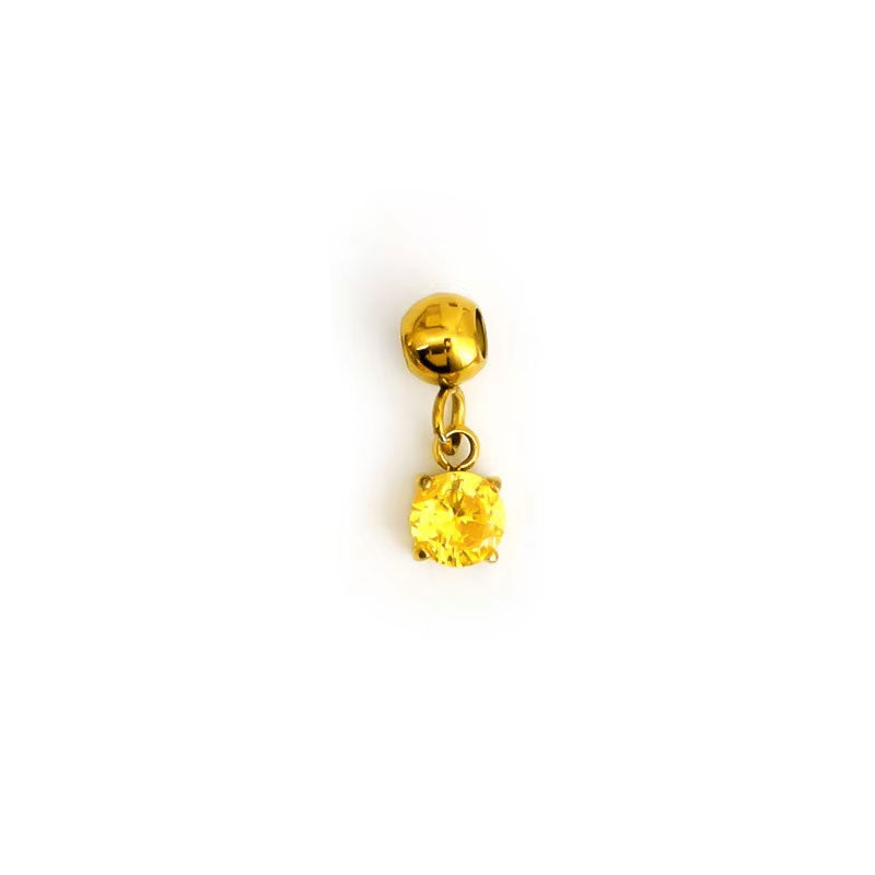 2025 New Design Wholesale Non Tarnish 18K Gold Plated Stainless Steel DIY Birth Stone Jewelry Charms