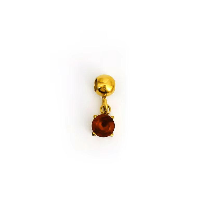 2025 New Design Wholesale Non Tarnish 18K Gold Plated Stainless Steel DIY Birth Stone Jewelry Charms