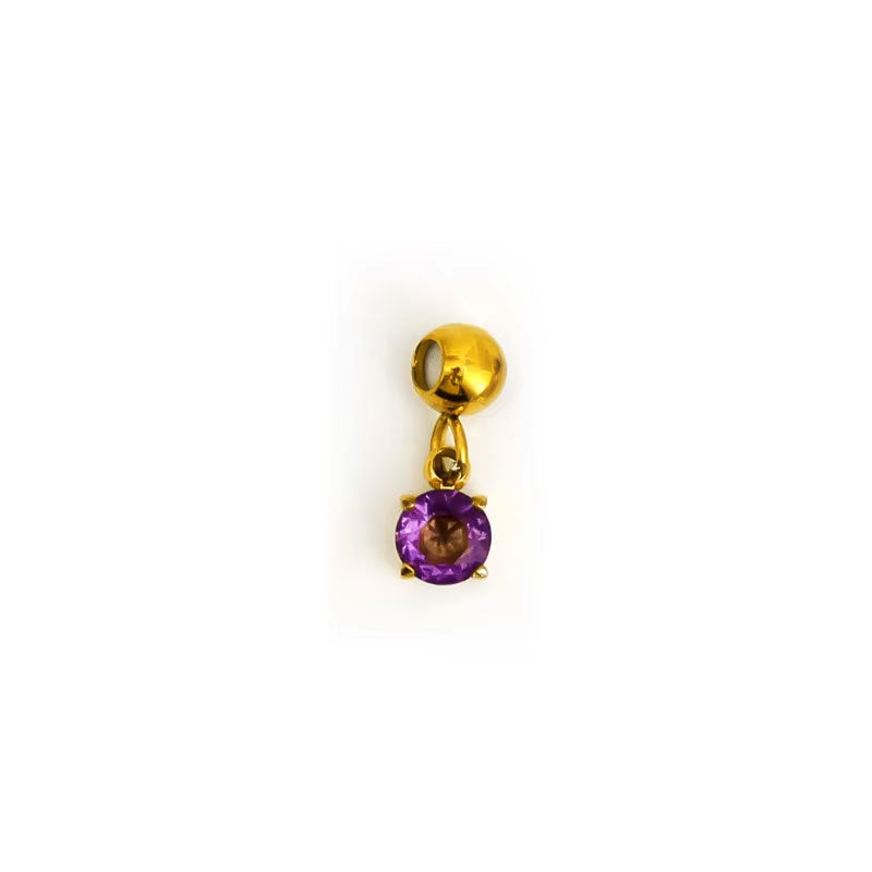 2025 New Design Wholesale Non Tarnish 18K Gold Plated Stainless Steel DIY Birth Stone Jewelry Charms