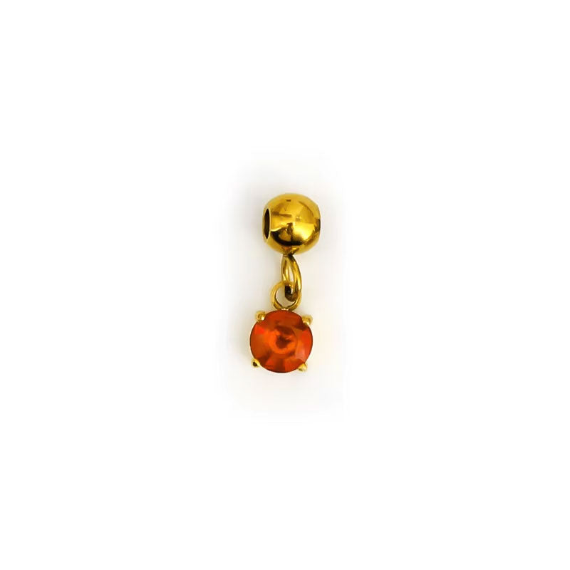 2025 New Design Wholesale Non Tarnish 18K Gold Plated Stainless Steel DIY Birth Stone Jewelry Charms