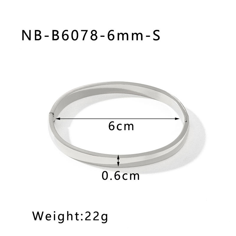 Fashion Wholesale Anti-Allergy High Polish Waterproof PVD Gold Plated Stainless Steel Fashion Jewelry Bracelets & Bangles