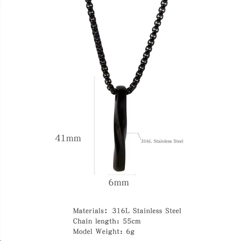 Hiphop Anti Tarnish Gold Necklace 18K Real Stainless Steel Fine Jewelry Pendant Necklaces for Men