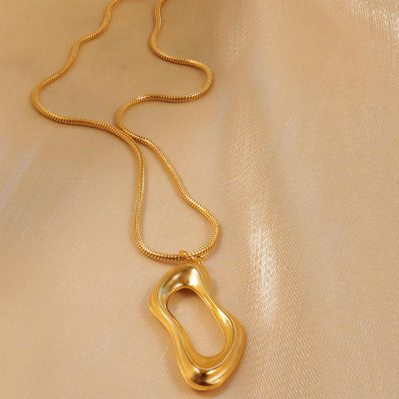 Wholesale Customized 18K Gold Plated Anti-Allergy Stainless Steel Fashion Pendant Necklace Trendy Style Hypoallergenic