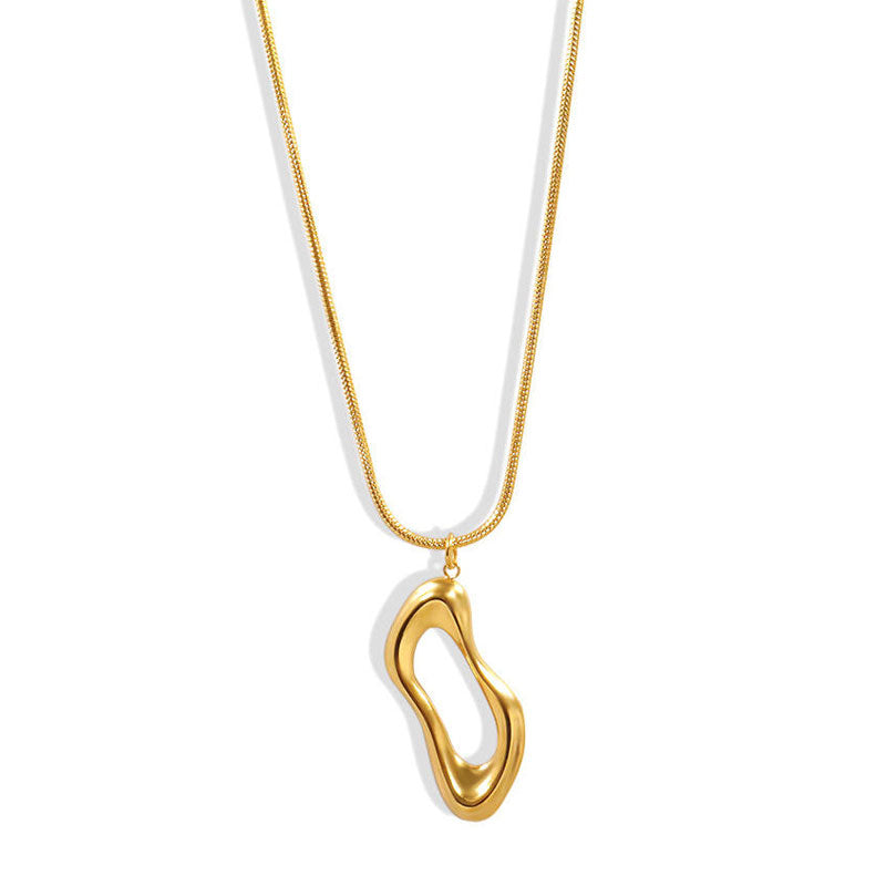 Wholesale Customized 18K Gold Plated Anti-Allergy Stainless Steel Fashion Pendant Necklace Trendy Style Hypoallergenic