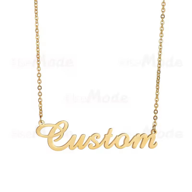 No Fading Custom Jewelry Pendant Manufacturers Chain Man Custom Name Gold Filled Chain Stainless Steel Pendant Necklace for Man