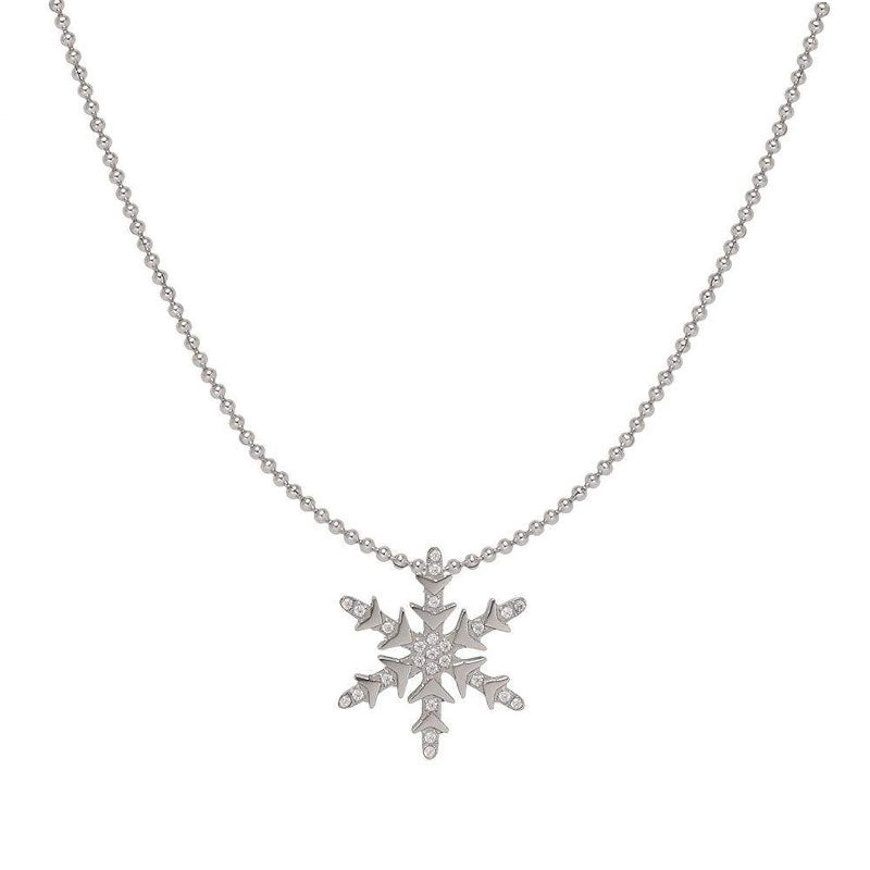2025 New Hot Selling Ins Silver Necklace Rotatable Zircon Snowflake Christmas Gift Diamond Stone Mainly Stainless Steel Jewelry