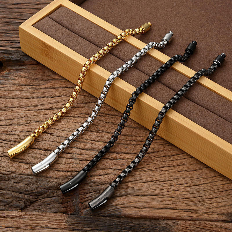 New Design Wholesale Custom Stainless Steel Hand Chain Bracelet for Men