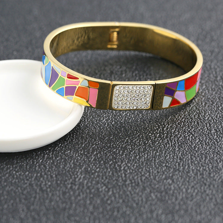 Trendy Gold-Plated Stainless Steel Bracelet