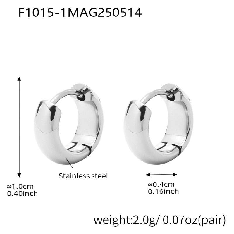 Wholesale Trendy Anti Tarnish 18K PVD Stainless Steel Fine Loop Earrings for Women Gold Plated Hoop Design