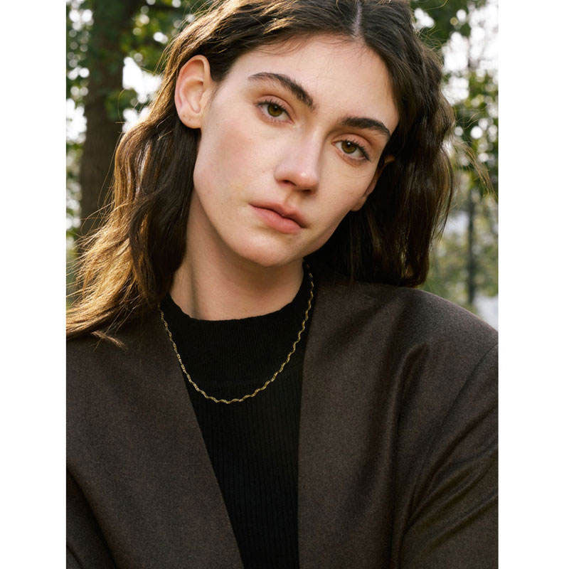 Waterproof Charm Anti Tarnish Stainless Steel Solid Gold Jewelry 26 Inch Women Necklace 316l 14k for Women Men