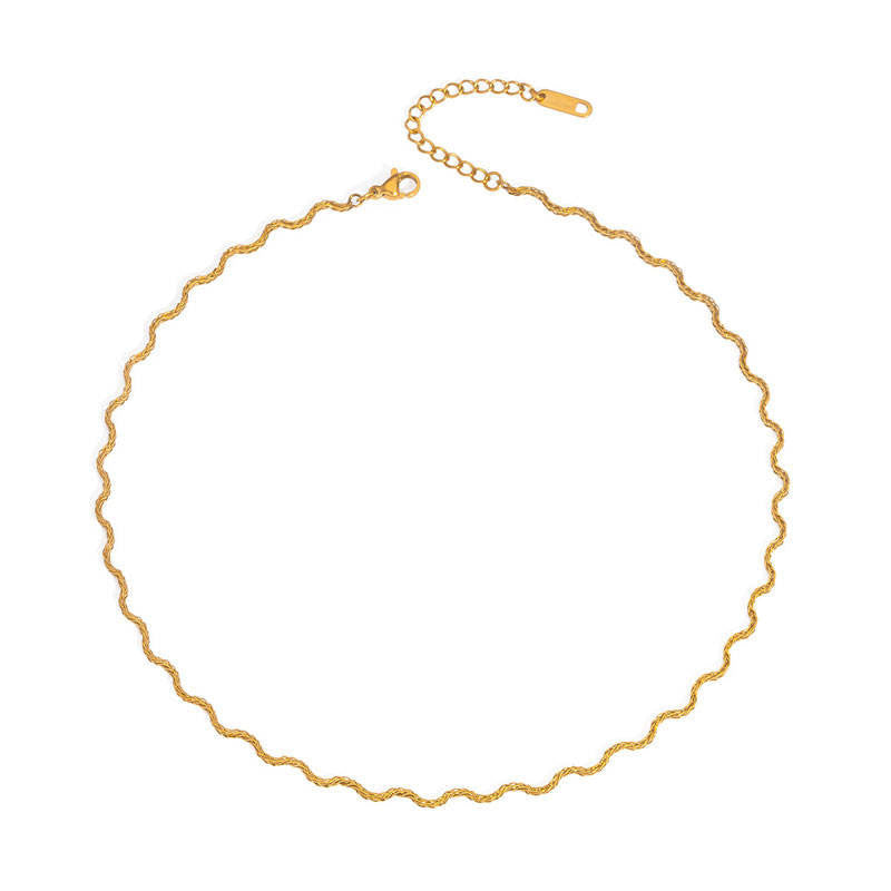 Waterproof Charm Anti Tarnish Stainless Steel Solid Gold Jewelry 26 Inch Women Necklace 316l 14k for Women Men