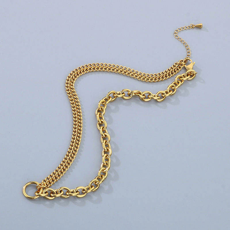 Dainty Non Tarnish Adjustable Titanium Chain 316l Stainless Steel Jewelry 14k 18k PVD Gold Plated Chain for Men Women