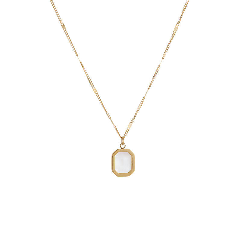 Elegant Jewelry Wholesale Hypoallergenic Shell Fine Jewelry Necklaces Stainless Steel Fashion Pendant Necklaces for Women/Men