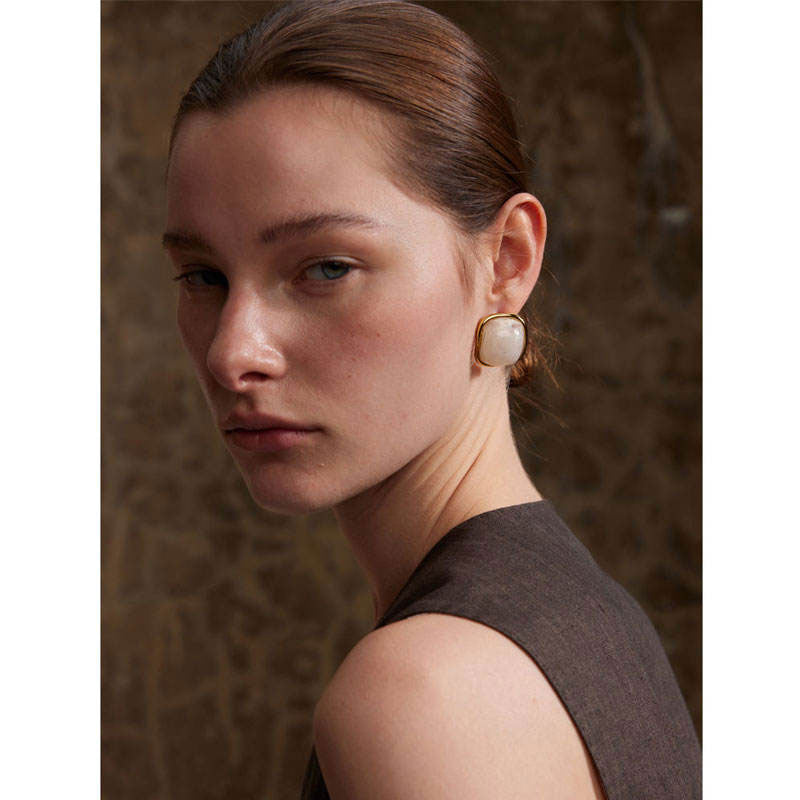 Trendy Anti Tarnish Designer Wholesale 18K Gold Jewelry Korean Stainless Steel Fashion Stud Earrings for Women