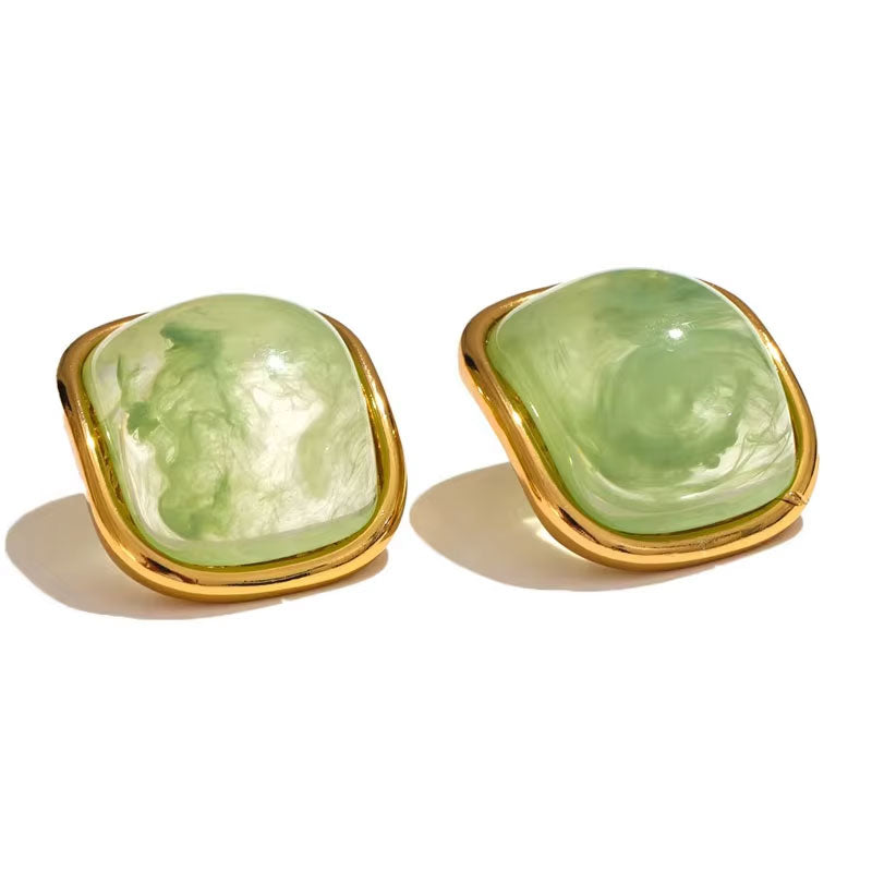 Trendy Anti Tarnish Designer Wholesale 18K Gold Jewelry Korean Stainless Steel Fashion Stud Earrings for Women