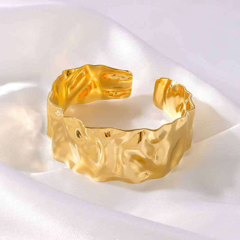 Wholesale Anti-Allergy High Polish PVD Gold Plated Stainless Steel Jewelry Bangles for Women