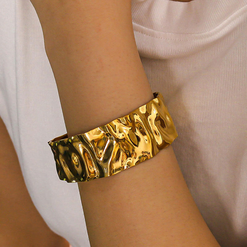 Wholesale Anti-Allergy High Polish PVD Gold Plated Stainless Steel Jewelry Bangles for Women