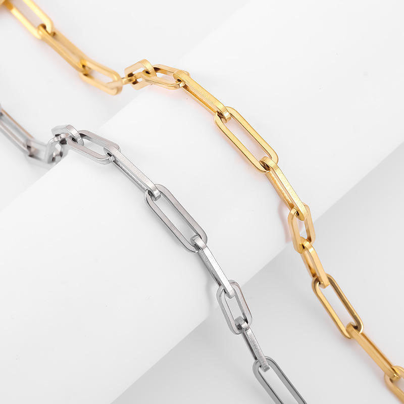New Design Fashion Wholesale Anti-Allergy High Polish Stainless Steel Link Chain Bracelet