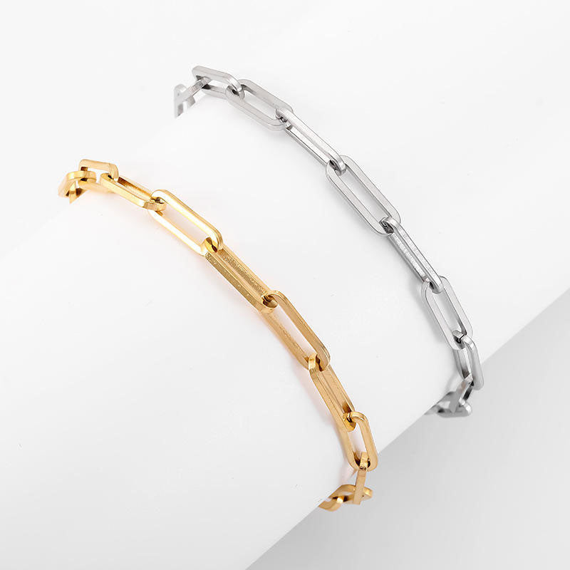New Design Fashion Wholesale Anti-Allergy High Polish Stainless Steel Link Chain Bracelet