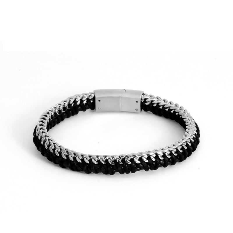 Cross-Border Woven Leather Bracelet