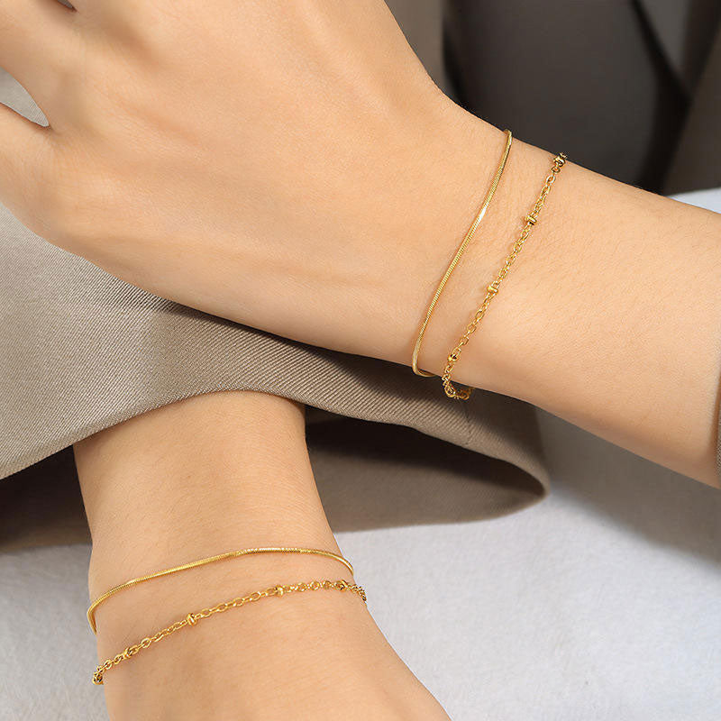 Fashion Statement Elegant Jewelry Fade Resistant Durable Hypoallergenic PVD 18k Gold Fashion Bangle Bracelet Jewelry for Women