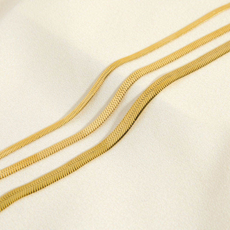 Trendy Anti Tarnish Hypoallergenic Wholesale Stainless Steel Custom 14k 18k Solid Filled Gold Chain for Women