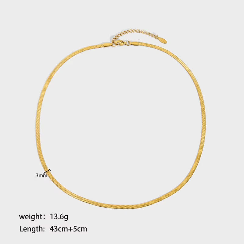 Trendy Anti Tarnish Hypoallergenic Wholesale Stainless Steel Custom 14k 18k Solid Filled Gold Chain for Women