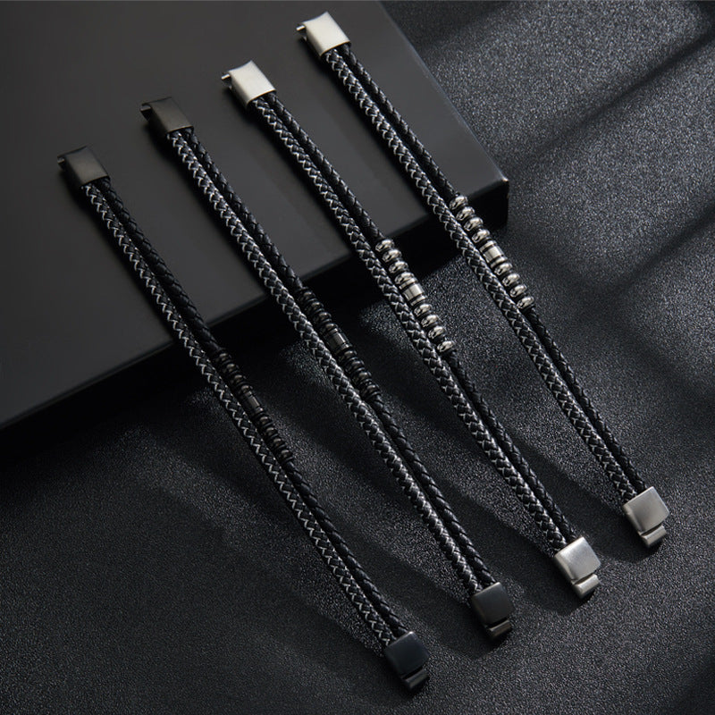 Cross-Border Woven Leather Bracelet