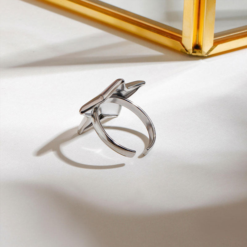 European and American Stainless Steel Shell Shaped Ring, High-end Ocean Series Ring, Stainless Steel Bracelet