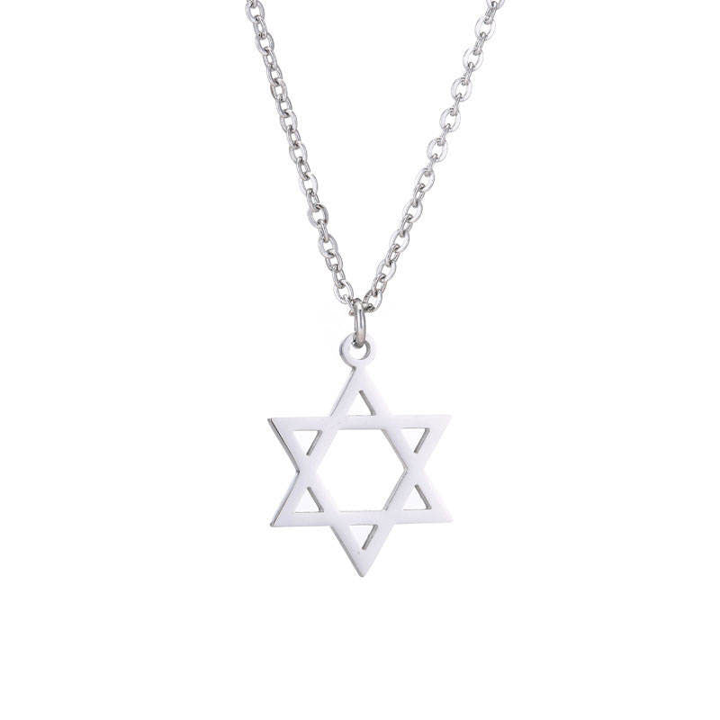 Anti Tarnish Gold Necklace 18K Real Stainless Steel Star of David Necklace Jewish Star Religious for Women Men Girls