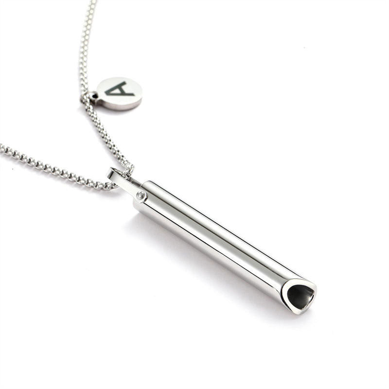 Sporty Anti Tarnish Gold Necklace 18K Real Stainless Steel Pendant Breathing Necklace for Women Men Girls