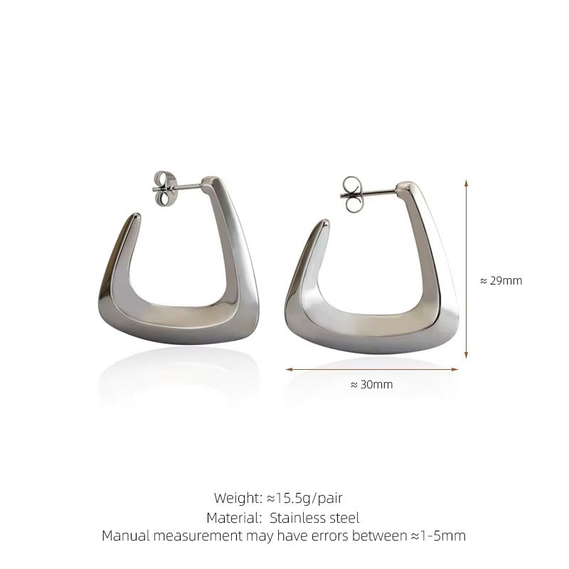 2025 New Design Hypoallergenic Wholesale Waterproof Stainless Steel PVD 18K Gold Plated Anti Tarnish Hoops Earrings