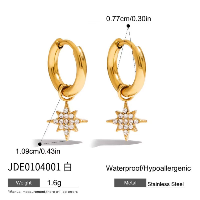 Trendy Hypoallergenic Wholesale Stainless Steel PVD Brand Fine Hoop Earrings Jewelry for Women