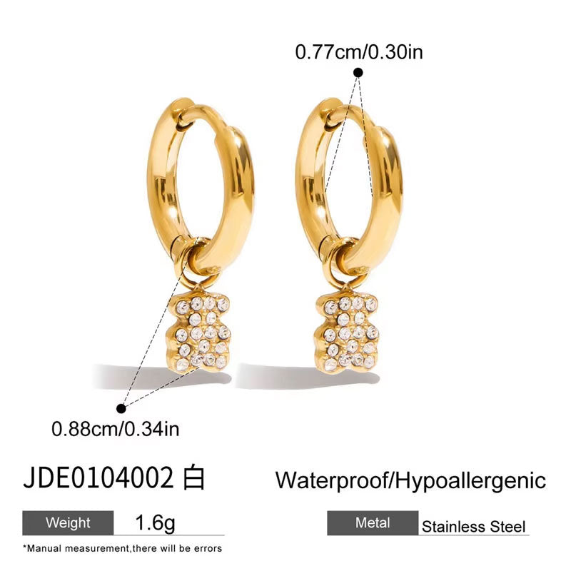 Trendy Hypoallergenic Wholesale Stainless Steel PVD Brand Fine Hoop Earrings Jewelry for Women