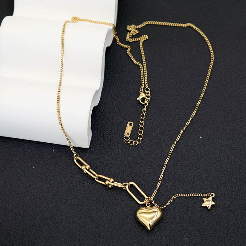 Stylish Titanium Steel Heart Necklace