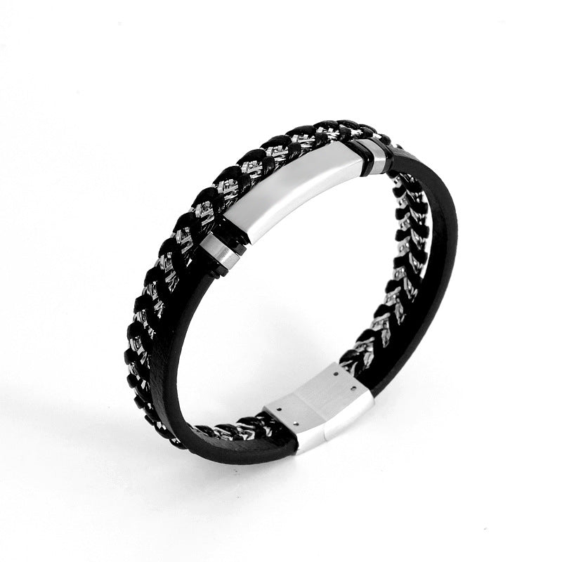 Cross-Border Woven Leather Bracelet