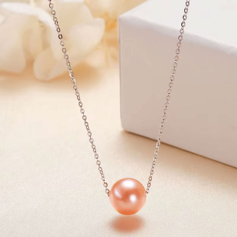 Anti Tarnish Gold Chain Necklace 18k Real Stainless Steel Natural Freshwater Colored Pearl Necklace for Women Girls
