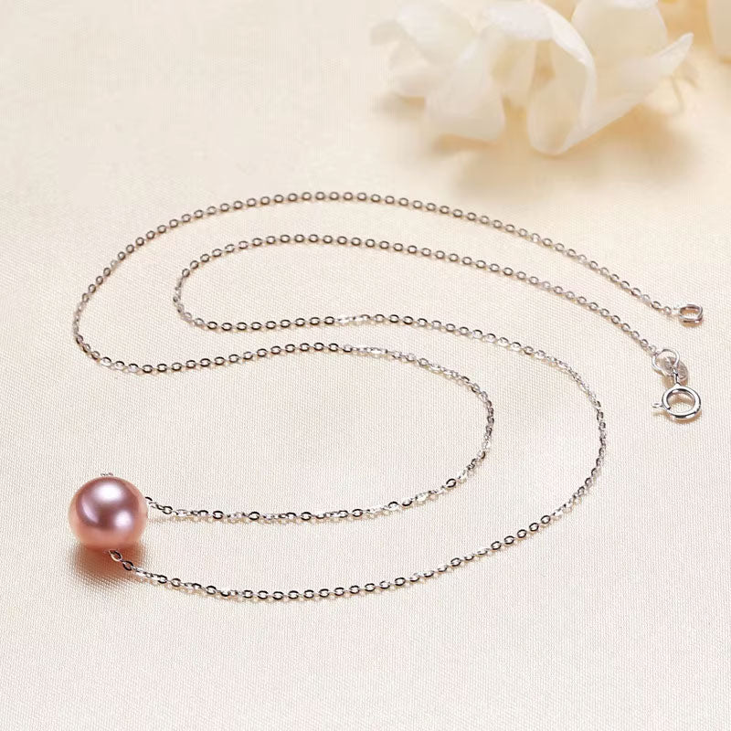 Anti Tarnish Gold Chain Necklace 18k Real Stainless Steel Natural Freshwater Colored Pearl Necklace for Women Girls