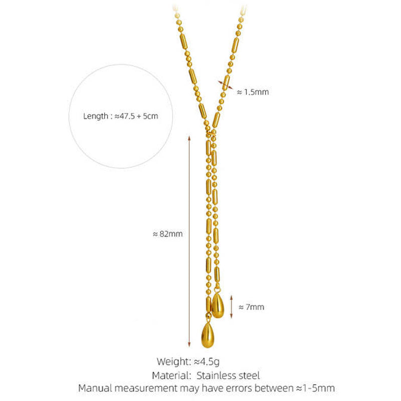 Wholesale Custom Korean Style Fine Jewelry Stainless Steel Fashion Pendant Necklaces for Women Trendy Metal Texture