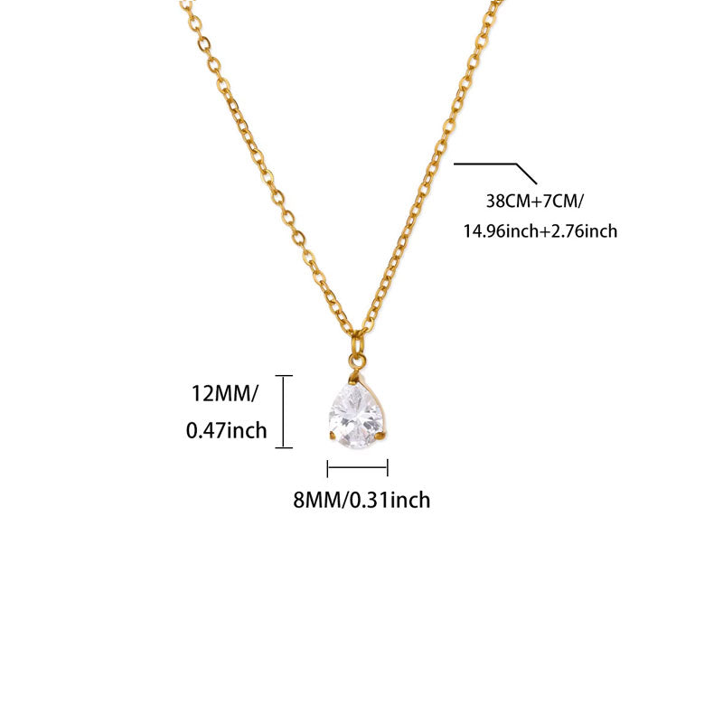 2025 New Design Wholesale Non Tarnish Stainless Steel PVD 18K Gold Plated Pendant Birthstone Charms with Zircon Stone