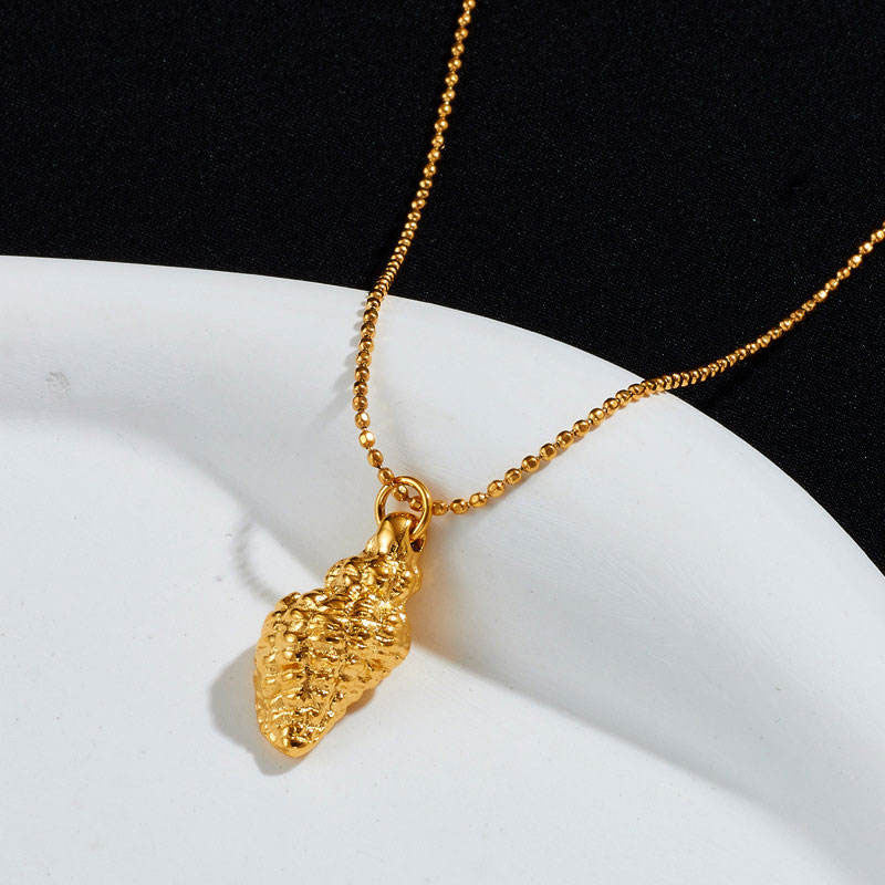 Fade-resistant Minimalist 18K Gold Plate Conch Fine Chains Stainless Steel Women's Necklace for Women