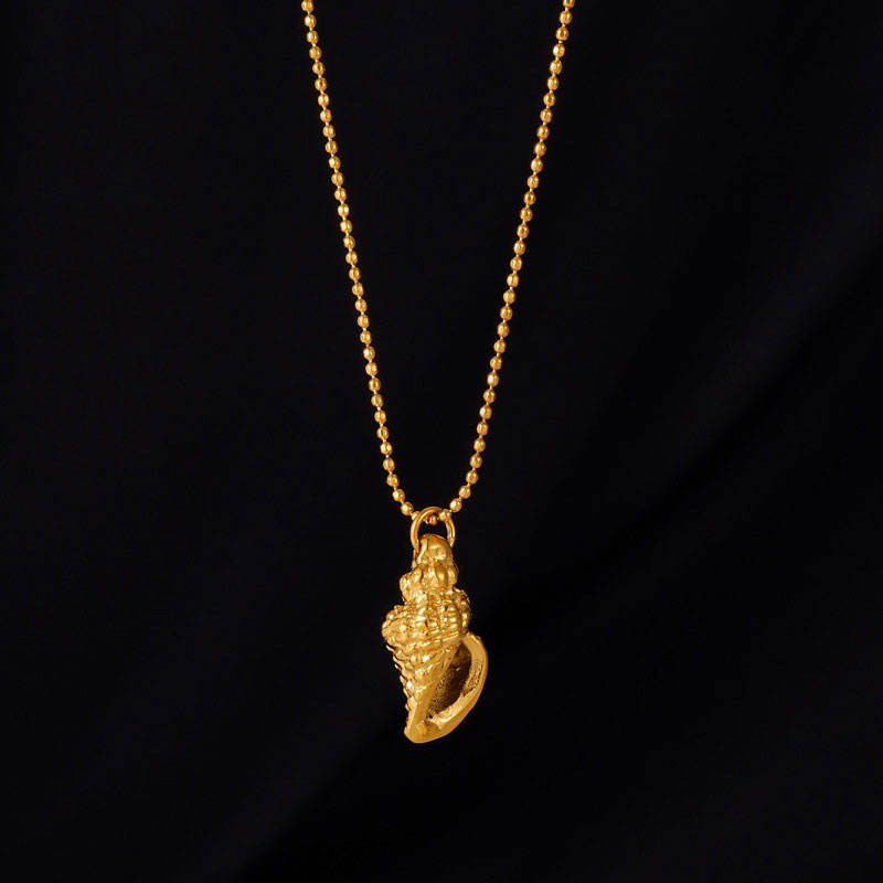 Fade-resistant Minimalist 18K Gold Plate Conch Fine Chains Stainless Steel Women's Necklace for Women