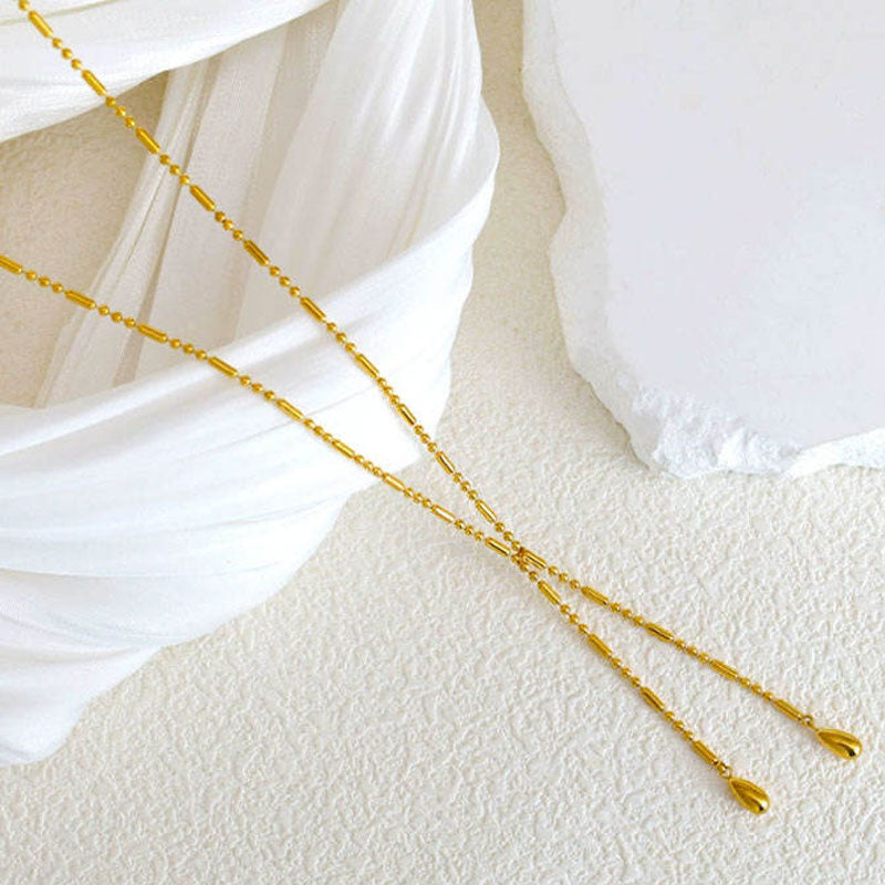 Wholesale Custom Korean Style Fine Jewelry Stainless Steel Fashion Pendant Necklaces for Women Trendy Metal Texture