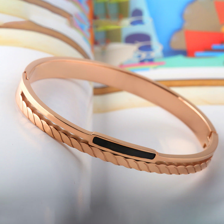 Rose Gold Titanium Steel Bracelet