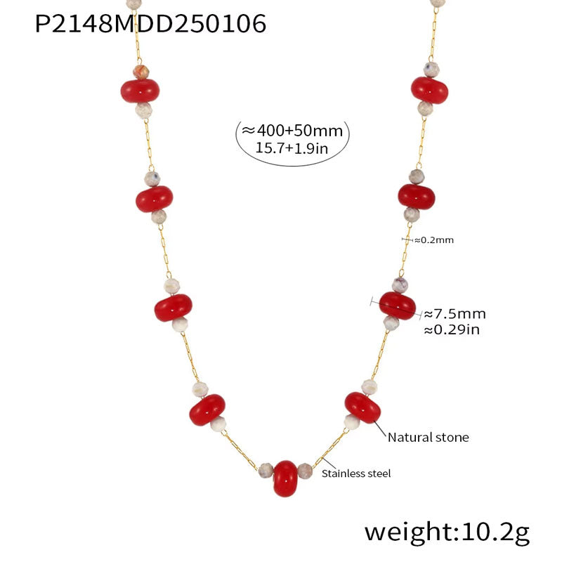 Handmade 18K Gold Stainless Steel Electroplating Necklace Trendy Princess Cut Fashion Light Luxury Jewelry for Anniversary