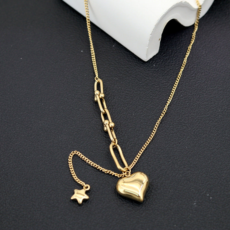 Stylish Titanium Steel Heart Necklace