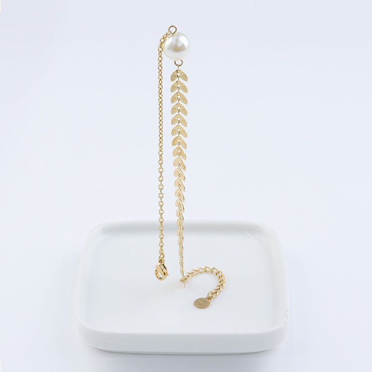Elegant Korean Pearl Geometric Bracelet