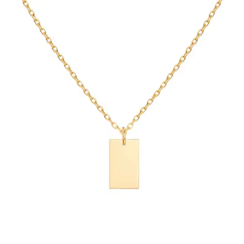 Fashion Jewelry Manufacturer Customized Word Message Letter Waterproof Gold Plated Stainless Steel Pendant Necklace for Women